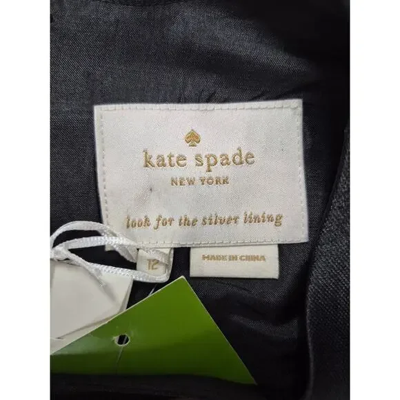Kate Spade A-Line Dress Sz 12 Black LBD Peek-A-Boo Cut Out New $348
